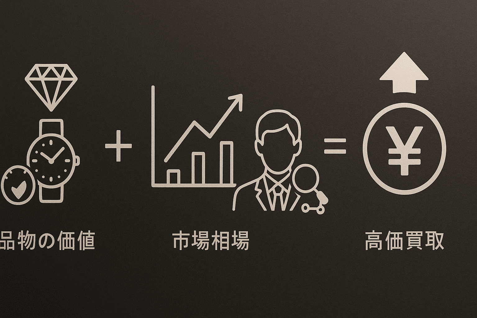 高価買取の仕組みを示すイメージ