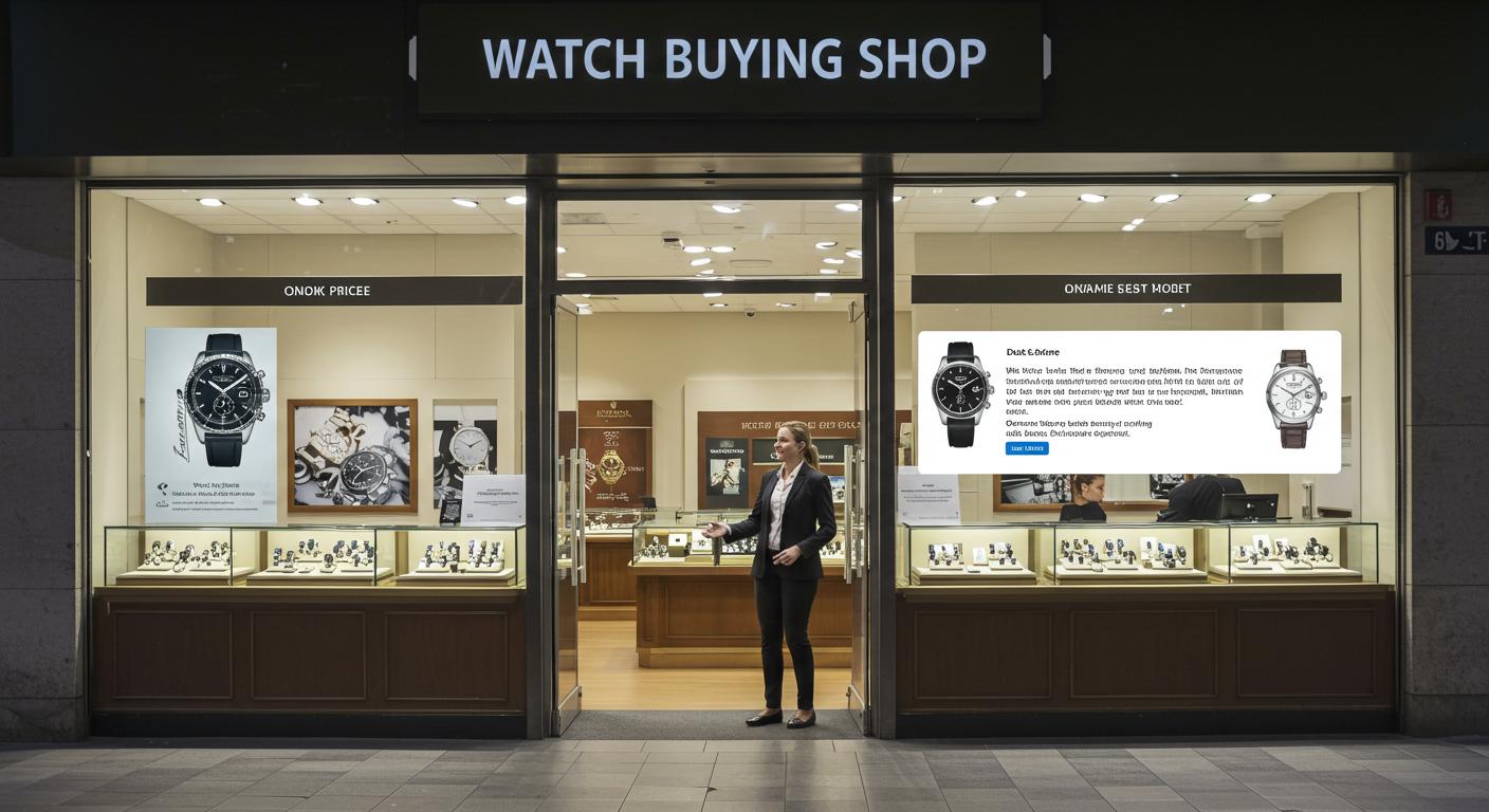 ウォッチニアン買取専門店が相見積もりを歓迎する理由を示すイメージ