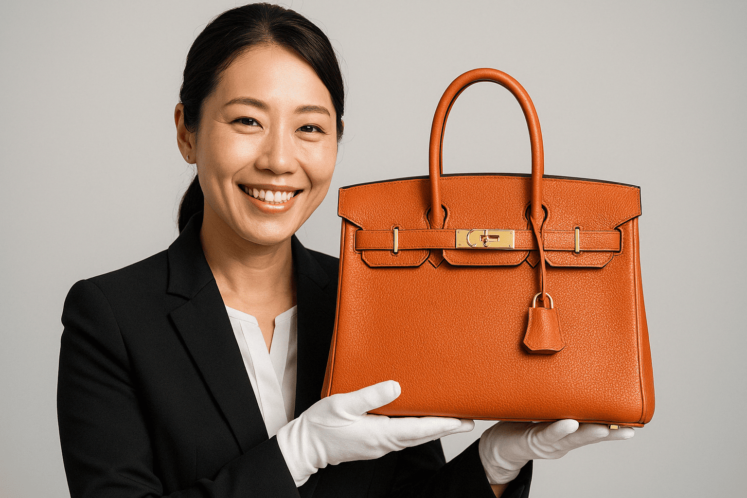 ウォッチニアンのロゴと小物買取の強み(専門鑑定士、販路、最新相場)を示すアイコン